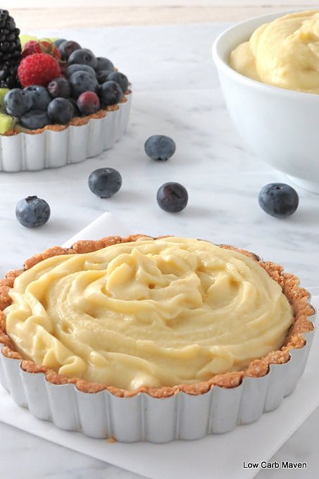 Coconut milk pastry cream is a great dairy-free and sugar-free dessert option.