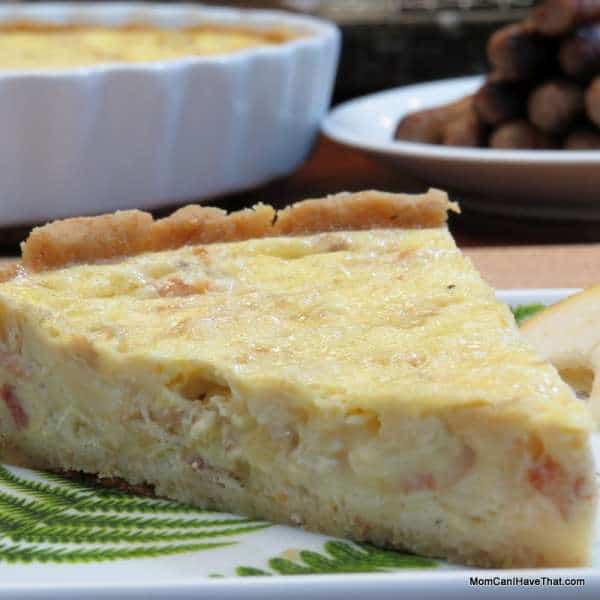 Bacon Fennel Leek Quiche | with apple wood smoked Gouda | LC GF | http://lowcarbmaven.com