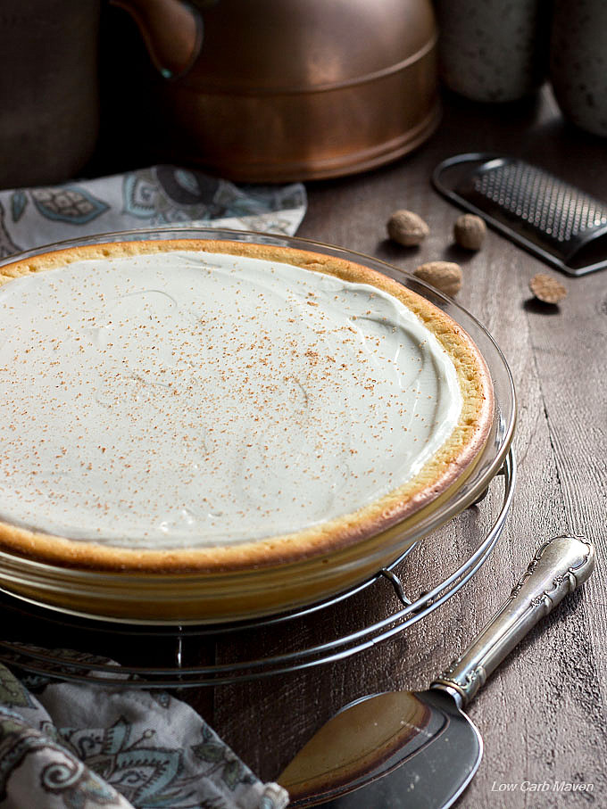 nana’s cream cheese pie (crustless cheesecake recipe)