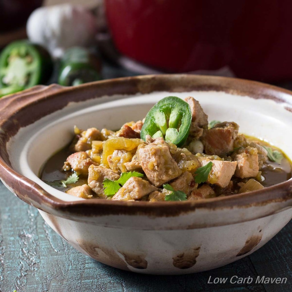 New Mexico Green Chile Pork Stew (Chile Verde) | Low Carb Maven