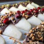 Chocolate Dipped Pears | easy to make & fun for kids | LC GF DF | https://lowcarbmaven.com