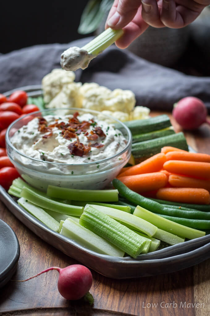 Creamy Bacon Horseradish Dip (Low Carb Dip For Veggies) Low Carb Maven