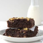 Grain-free, Chocolate Banana Bread Brownies are amazingly moist and fudgy. | low carb, gluten-free, dairy-free, Paleo | https://lowcarbmaven.com