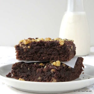 Grain-free, Chocolate Banana Bread Brownies are amazingly moist and fudgy. | low carb, gluten-free, dairy-free, Paleo | http://lowcarbmaven.com