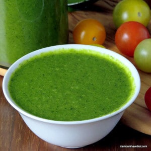 Basil & Mint Vinaigrette is a great dressing and marinade for salad, vegetables, meat & fish | low carb, gluten-free, dairy-free, Paleo | lowcarbmaven.com