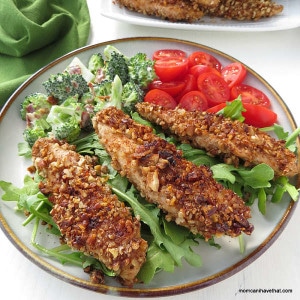 Pecan Dijon Chicken Tenders are a great low carb, gluten-free and Paleo dinner that takes minutes to prepare! | lowcarbmaven.com