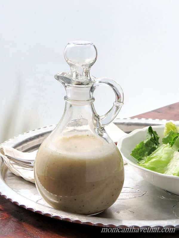 Garlic & Herb Vinaigrette can be made in two minutes flat. Use it to dress salads & vegetables or as a marinade | Low carb, Gluten-free, Dairy-free, Paleo, Keto | lowcarbmaven.com