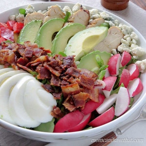 Cobb Salad is the KING of salads. At just 5 net carbs, it's a low carb dream. | low carb, gluten-free, keto | lowcarbmaven.com