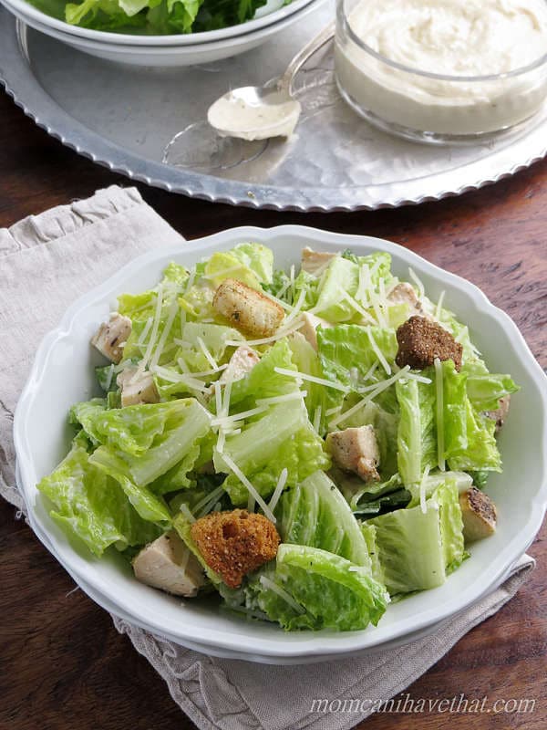 Roasted Garlic Caesar Salad Dressing. Using a plain mayo base!