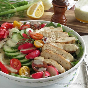 Herbed Grilled Chicken Salad is perfect for lunch or dinner. Especially designed with Atkins Induction in mind. | low carb, gluten-free, dairy-free, Paleo,Keto | lowcarbmaven.com