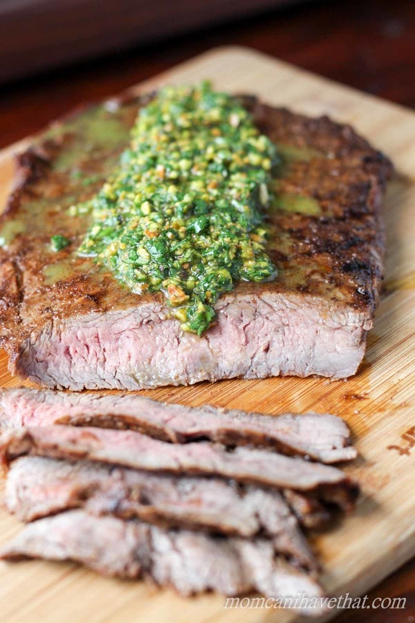 Indian Spiced Flank Steak & Cilantro Pistachio Pesto Low Carb Maven