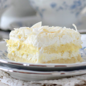 Coconut Cream Layered Dream is made from wholesome ingredients and is 6 net carbs | low carb, gluten-free, keto, thm-s | lowcarbmaven.com