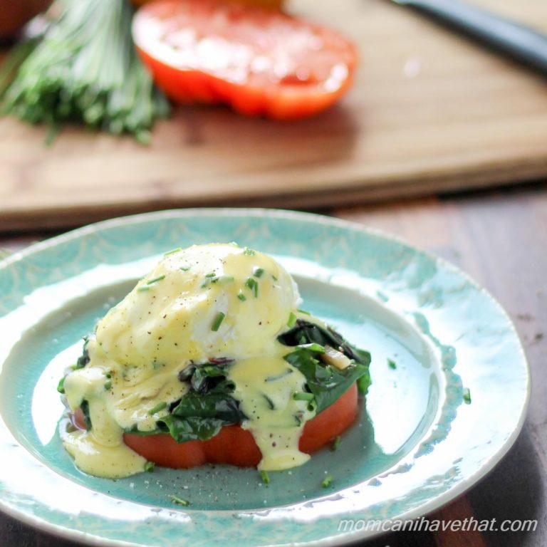 Heirloom Tomato and Swiss Chard Egg Benedict