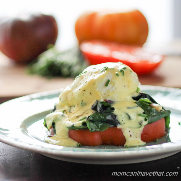 Heirloom Tomato and Swiss Chard Benedict | Low Carb, Gluten-free, Paleo, thm-s | lowcarbmaven.com