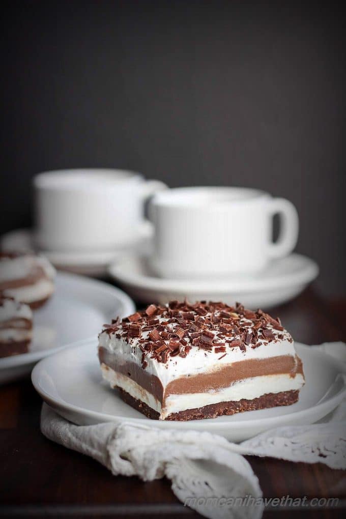 chocolate cream delight, easy dessert with chocolate and coffee