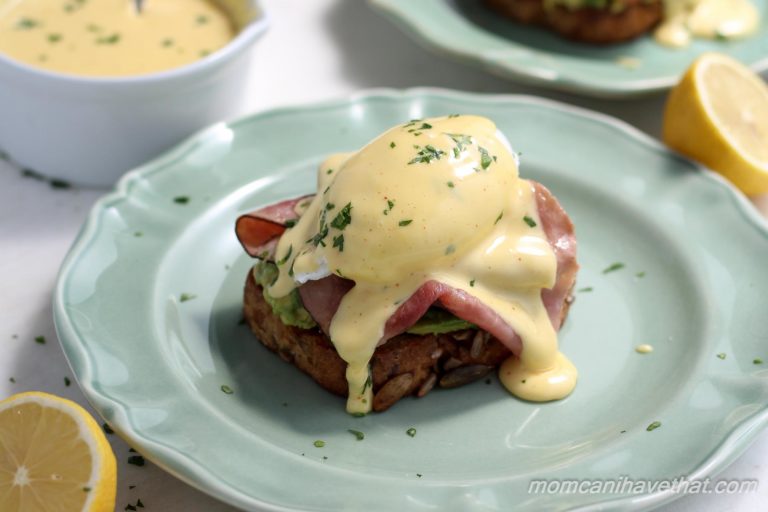 Avocado Toast on Sukrin Sunflower Pumpkin Seed Bread with Blender Hollandaise | lowcarbmaven.com