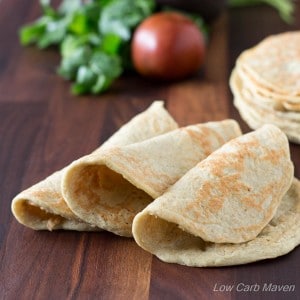 Almost Zero Carb Wraps are great as soft tortilla shells or as sandwich wraps | Low Carb, Gluten-free, Primal, Keto, THM