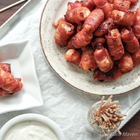 Chipotle Bacon Wrapped Chicken Bites - Low Carb Maven