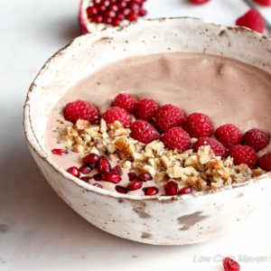 Low Carb Chocolate Smoothie Bowl | Low Carb, Gluten-free, THM | Low Carb Maven