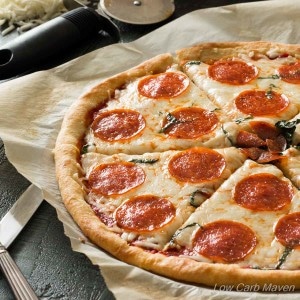 Fathead Pizza Crust Low Carb Pepperoni Pizza