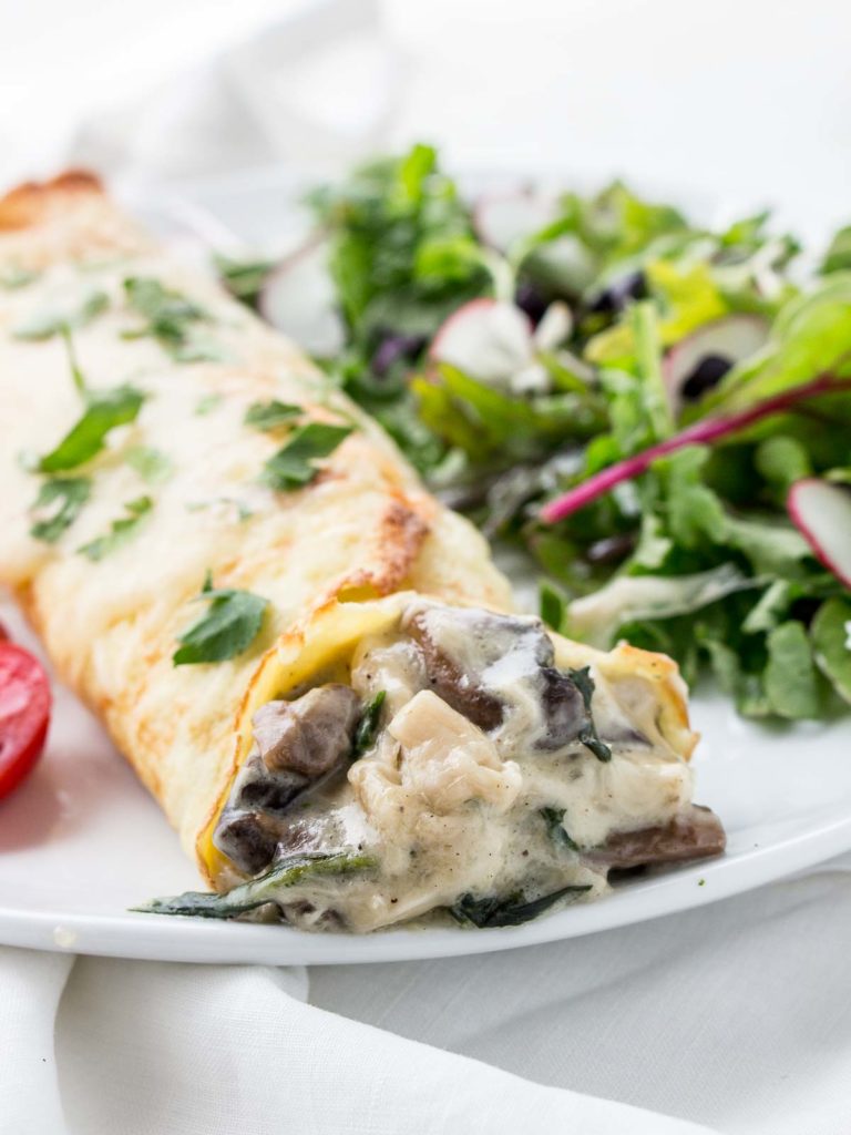 Savory Steak and Mushroom Crepes