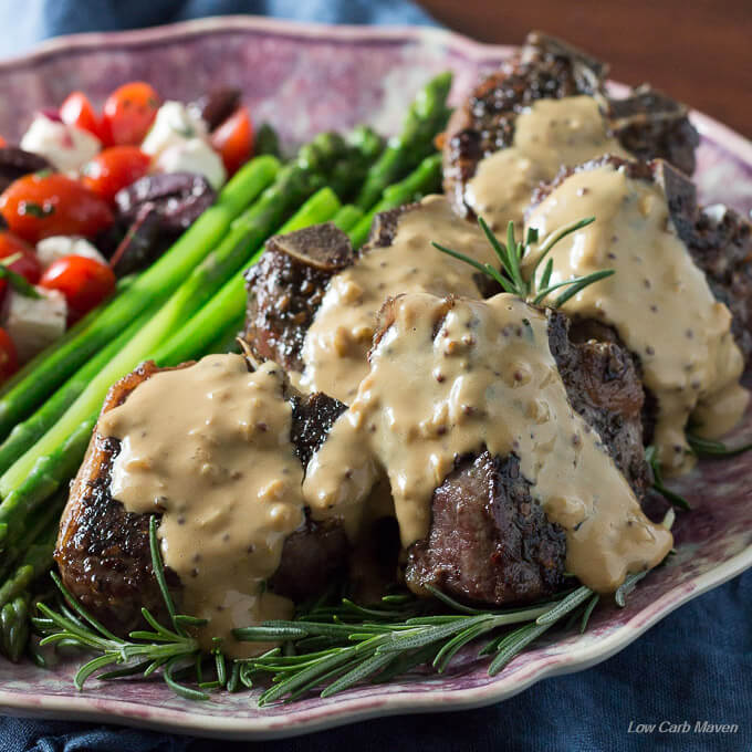 Lamb Cutlets with Mustard and Shallot Sauce Recipe