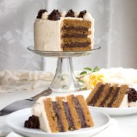 This super moist "peanut butter" cake, filled with rich chocolate pastry cream & frosted with peanut butter whipped cream will have you shouting "Holymoly!" |low carb, gluten-free, keto, thm-h