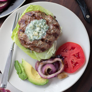 Blue cheese burgers so crazy amazing with flavor, you won't miss the bun! | Low carb, Gluten-free, Keto, bunless