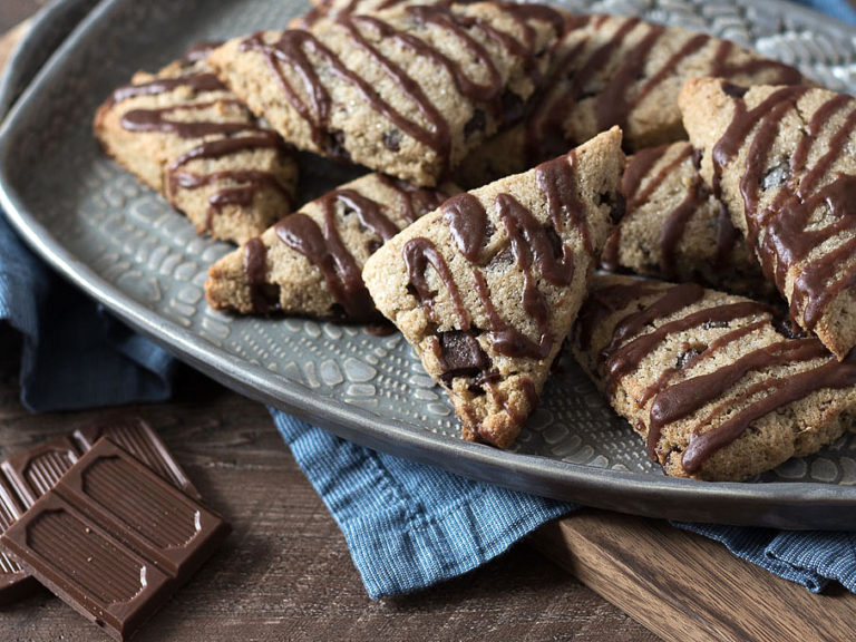 Low Carb Chocolate Chip Scones remind me of a Starbucks favorite! Low Carb, Keto, Gluten-free, Sugar-free, THM