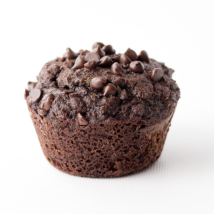 Low carb chocolate zucchini muffins made with coconut flour are gluten-free and perfect for a ketogenic diet. THM