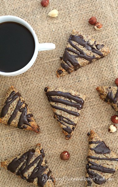 Hazelnut Chocolate Chip Scones - All Day I Dream About Food