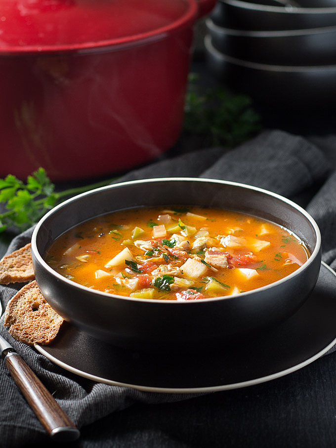 This delicious recipe for Manhattan Clam Chowder is actually low carb and high in flavor!