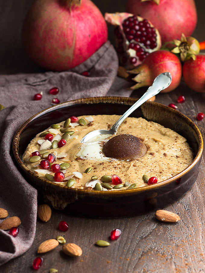 Low Carb Pumpkin Spice Porridge is a great keto breakfast cereal. Grain-free, sugar-free, gluten-free.
