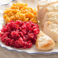Fresh low carb cranberry sauce or relish with orange. Great