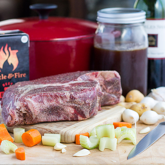 Low carb pot roast ingredients.