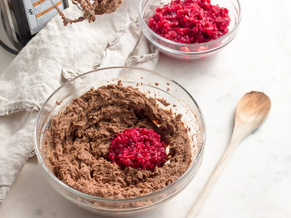 Try these low carb chocolate muffins made with leftover cranberry sauce. A great keto breakfast or dessert!