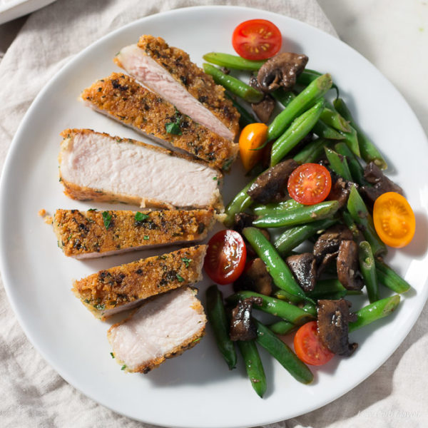Parmesan Crusted Pork Chops are gluten free and perfect as a low carb entry. Keto.