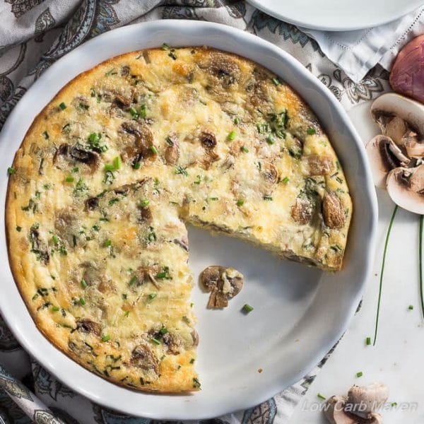 Easy Low Carb Crustless Quiche With Mushrooms - Low Carb Maven