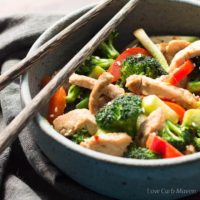 An easy pork stir fry recipe that is low carb, keto and healthy.