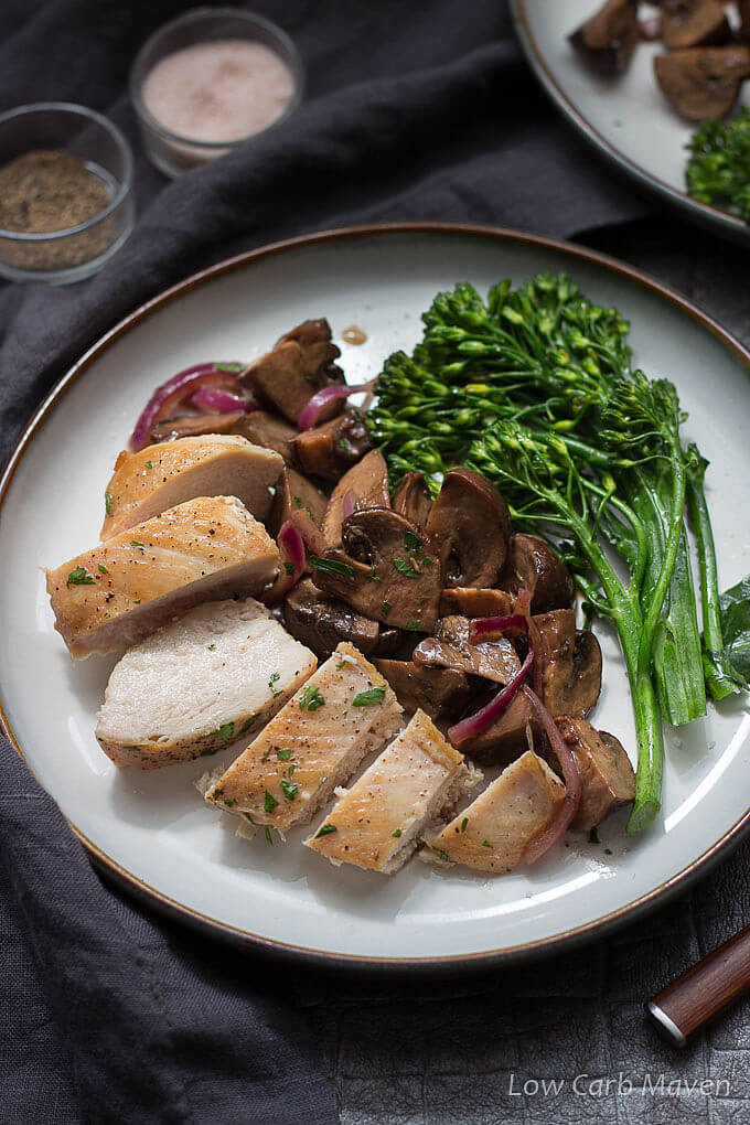 Healthy Low Carb Chicken Recipe with Marinated Mushrooms ...