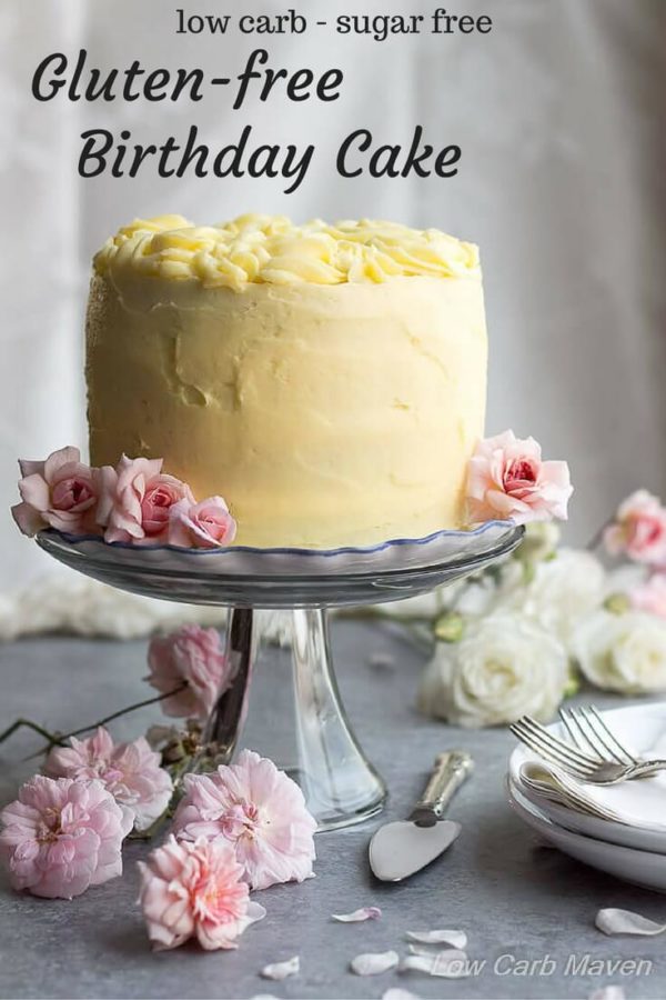 Best Gluten Free Low Carb Birthday Cake  Recipe Sugar free 