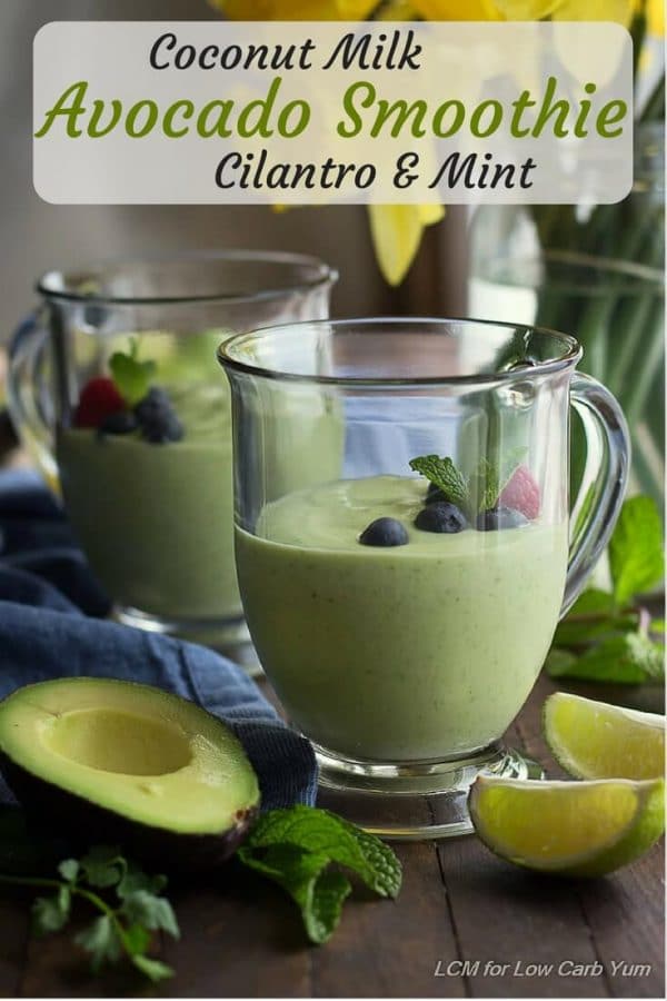 Avocado Smoothie with Cilantro and Mint (low carb, keto ...