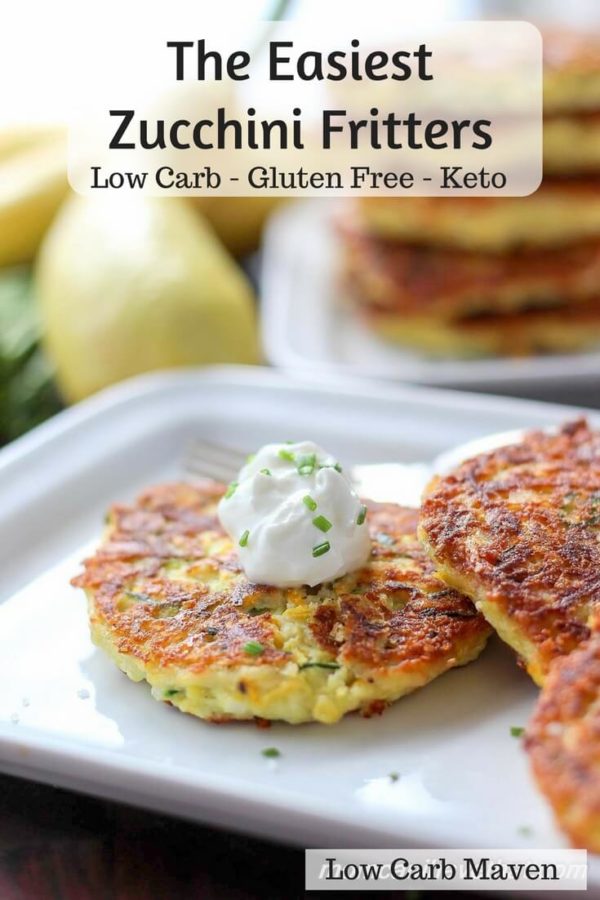 Low carb zucchini fritters are completely versatile for low carb breakfast, lunch, dinner or a snack.