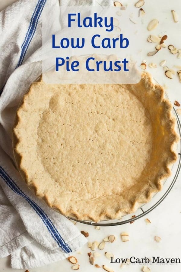 A low carb pie crust recipe with almond flour that's truly flaky. Perfect for low carb pies and savory quiche.