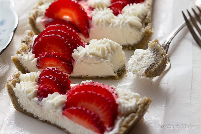 No Bake Sugar Free Strawberry Cheesecake Tart (low carb, keto) - Low ...