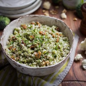 Riced Broccoli Cauliflower Salad – A perfect low carb side