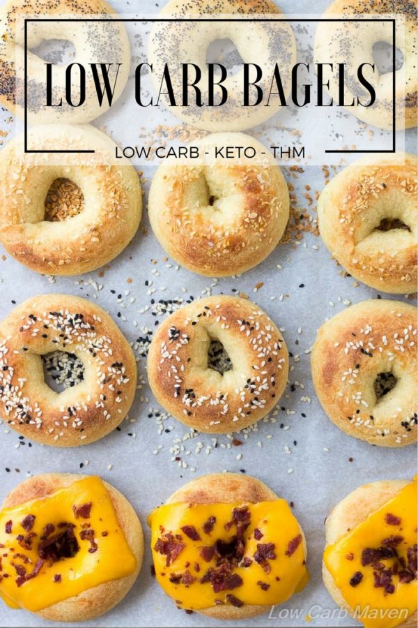 An easy low carb keto bagel recipe perfect for grab and go low carb breakfasts and keto lunch ideas. 