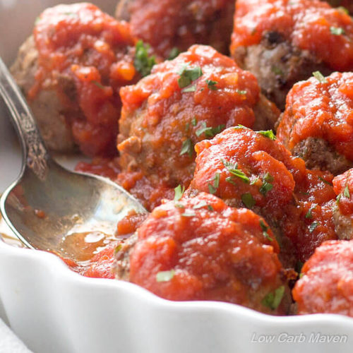 Mom's Low Carb Meatballs Recipe - Italian Style (keto meatballs) - Low ...