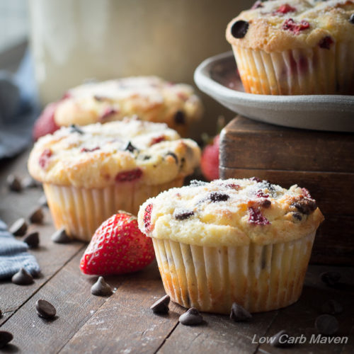 Low Carb Strawberry Chocolate Chip Muffins (sugarfree Low Carb Strawberry Chocolate Chip Muffins (sugarfree
