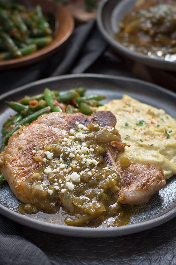 Mexican Pork Chops Recipe with (Chile) Chili Verde Sauce Low Carb Maven